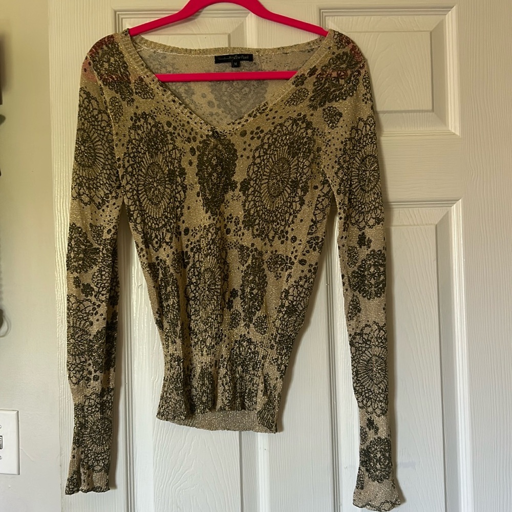 Gold boho sweater